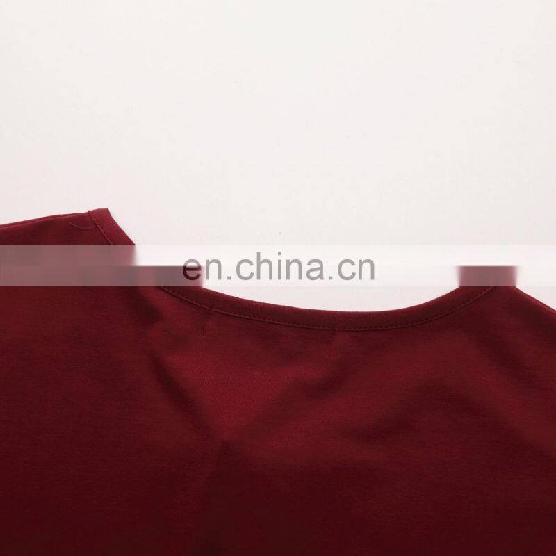 Alibaba usa 60 cotton 40 polyester hot stamping v neck t shirt