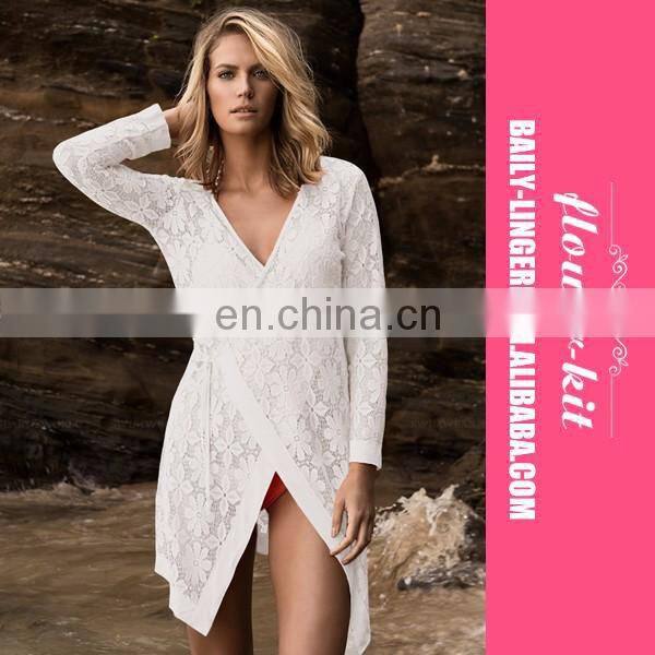 Top Quality Women Sexy Crochet Cover Up Tunic Lace Beach Dress