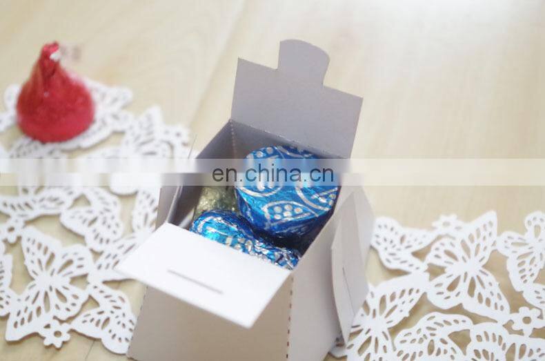 Butterfly Hollow Wedding Favour Box With Organza Ribbon Birthday Party Candy Boxes