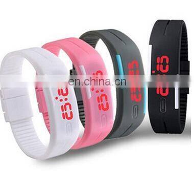 Wholesale Mix 10colors LED touch screen bracelet couple tables silicone mini electronic watch new fashion Men Women WATCH