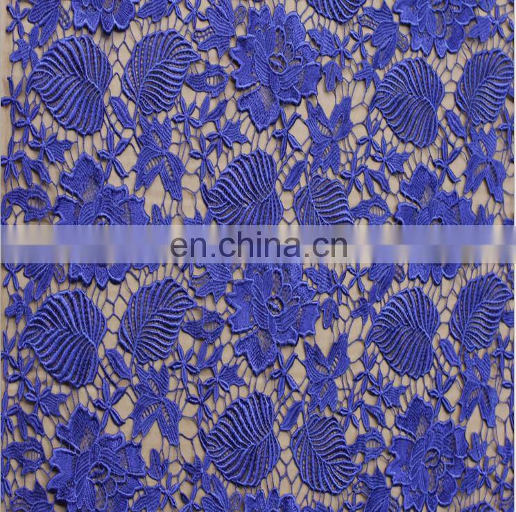 2017 hot sale good quality 100% polyester embroidery lace fabric for dress