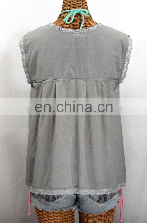 Mexican Embroidered Kaftan Stylish Women's Colorful Cotton Handmade Embroidered Beachwear Kaftans For Girls