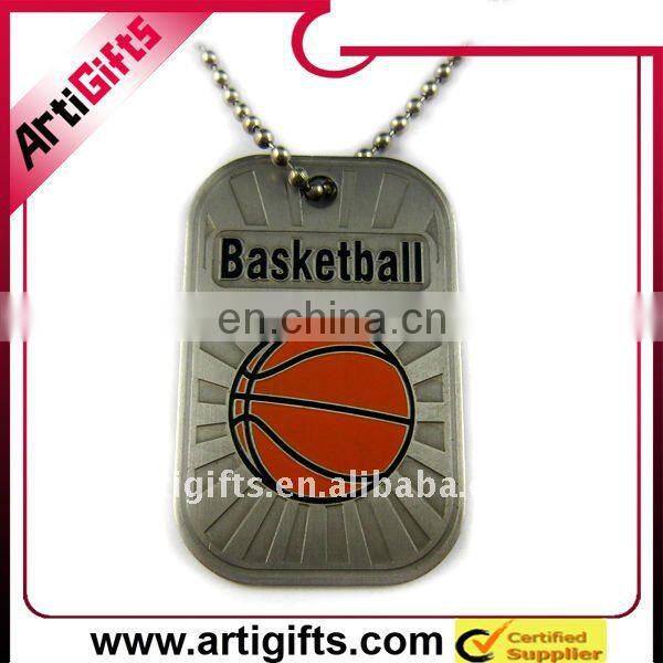 Fashion metal dog tags necklace for men