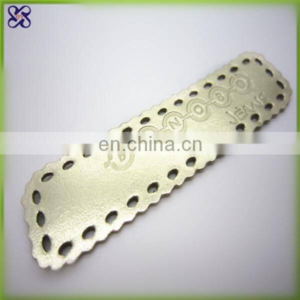 custom nicely leather patch label for jeans