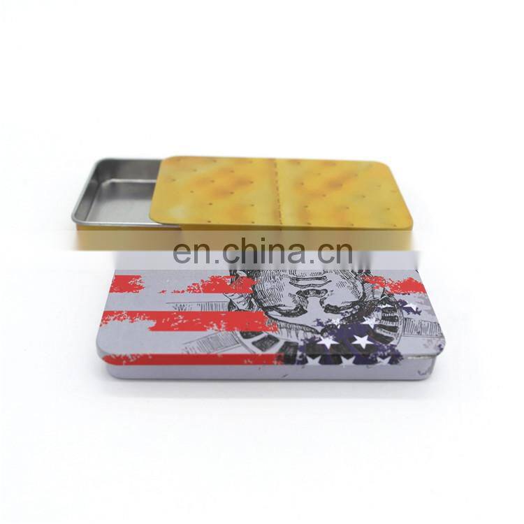 Custom fashion designed metal tin sliding pill case