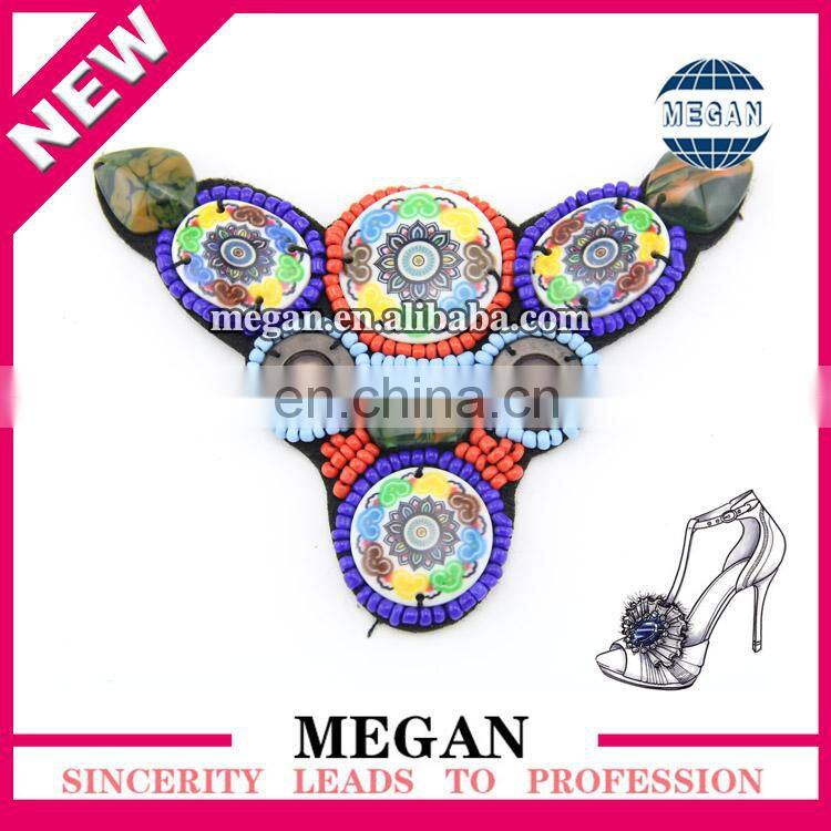 2014 New Fashion Designer Blue Flowers High Heel Shoes