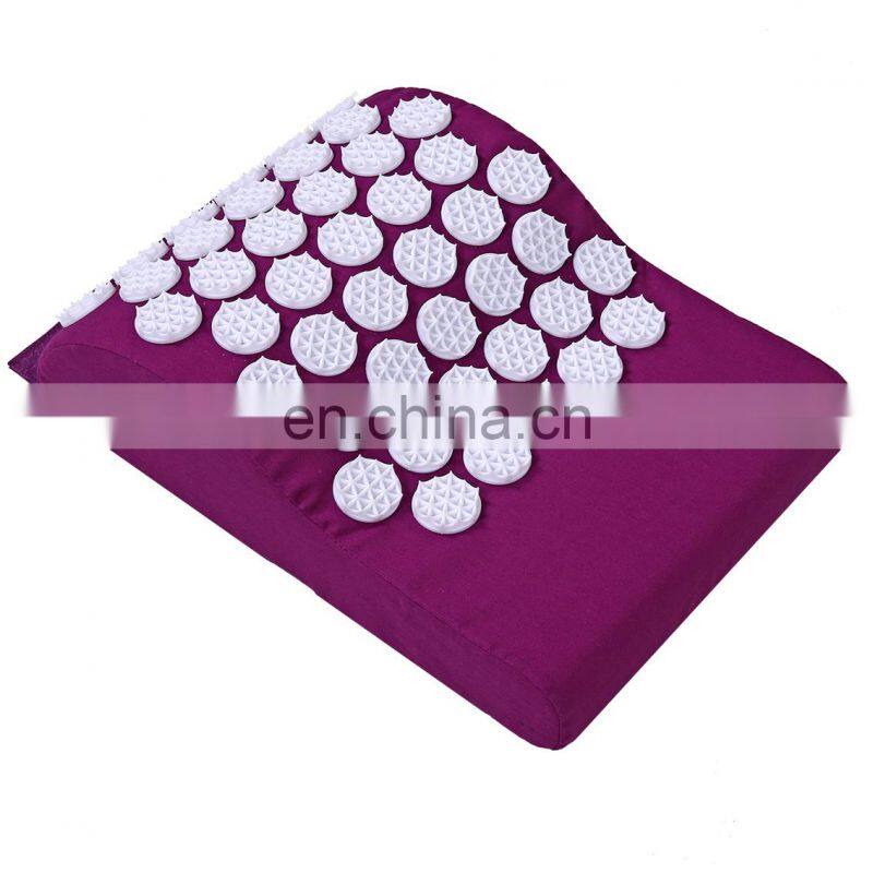 High Quality Plastic Spike Linen Back Pain Acupressure Mat Pillow