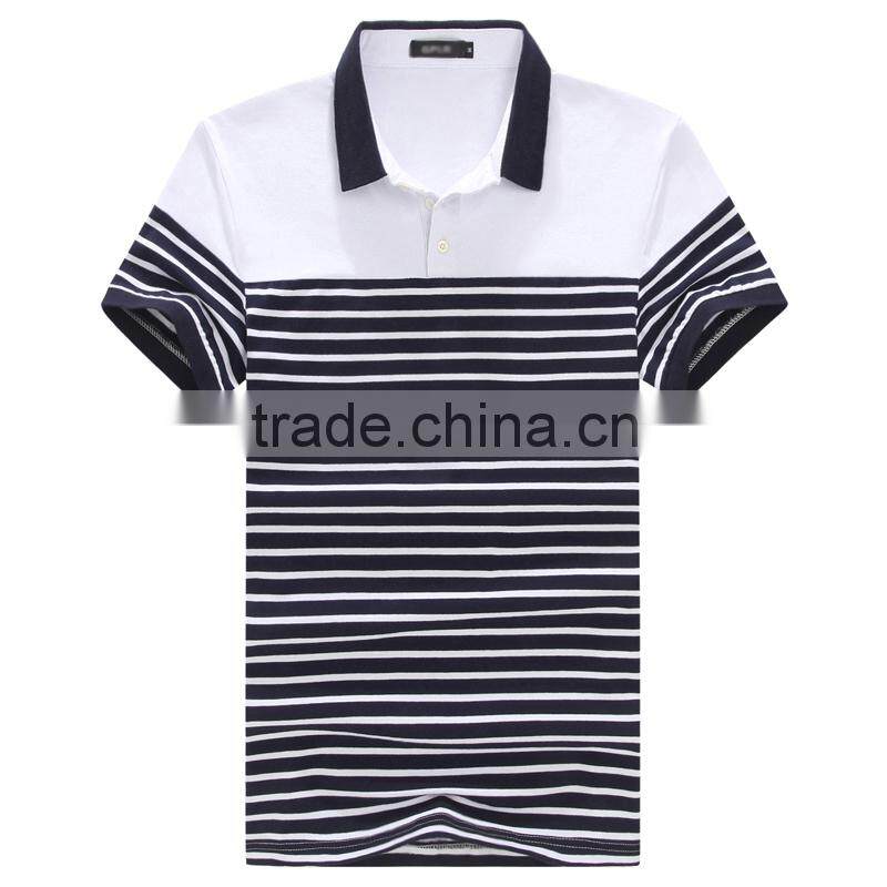 OEM 2015 Hot sale High Quality Stripe Print Polo Shirt for Men