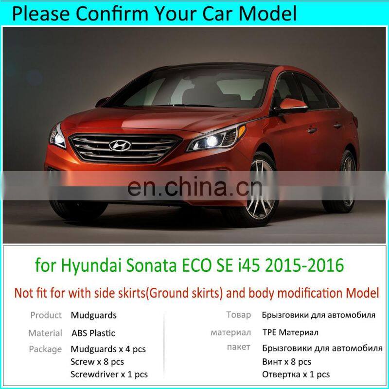 4 PCS for Hyundai Sonata i45 LF ECO SE 2015 2016 Rear Mudguards Mudflaps Fender Guards Splash Mud Flaps Cladding Car Accessories