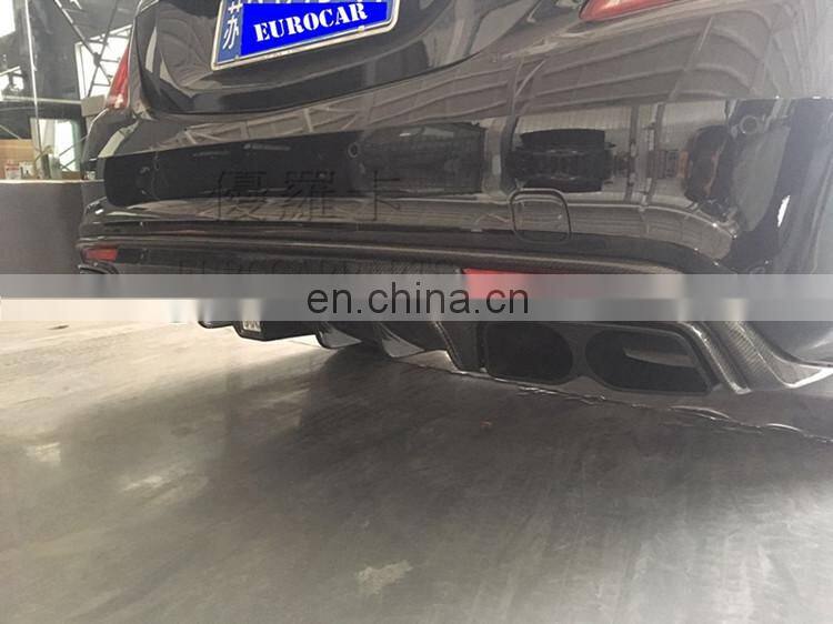 s class w222 rear diffuser exhasut tips muffler tips carbon finber diffuser for w222 to B style 2016 2017 MB auto parts for w222
