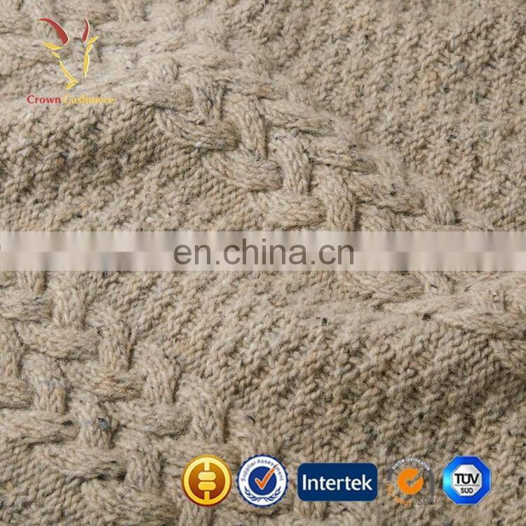Chunky Cable Knit 100% Wool Sweater Pullover for Men