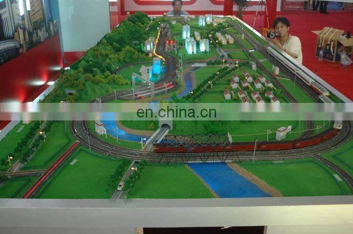 New design railway model with ho model train