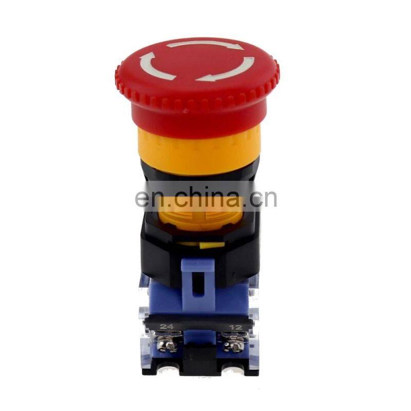 LA38-11ZS Emergency stop 22mm button switches 1NO 1NC red mushroom 10A Equipment Lift Elevator on off switch button