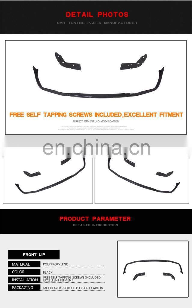 Black Painted ABS Front Lip for BMW NEW 3 Series G20 G28 325i 320i 328i 335i M Sport 2019-2020