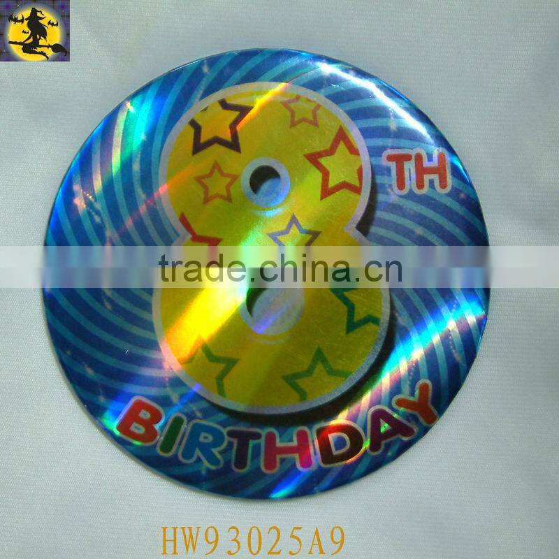 Hot Pink Birthday Badge Designed for Birthday Girl