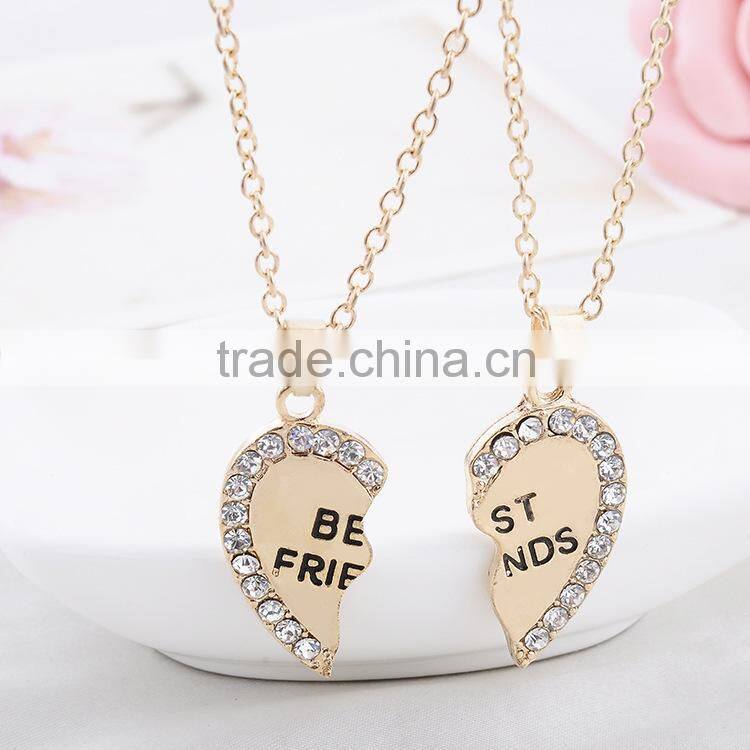 initial pendant necklace love friends alloy pendant necklace fashion