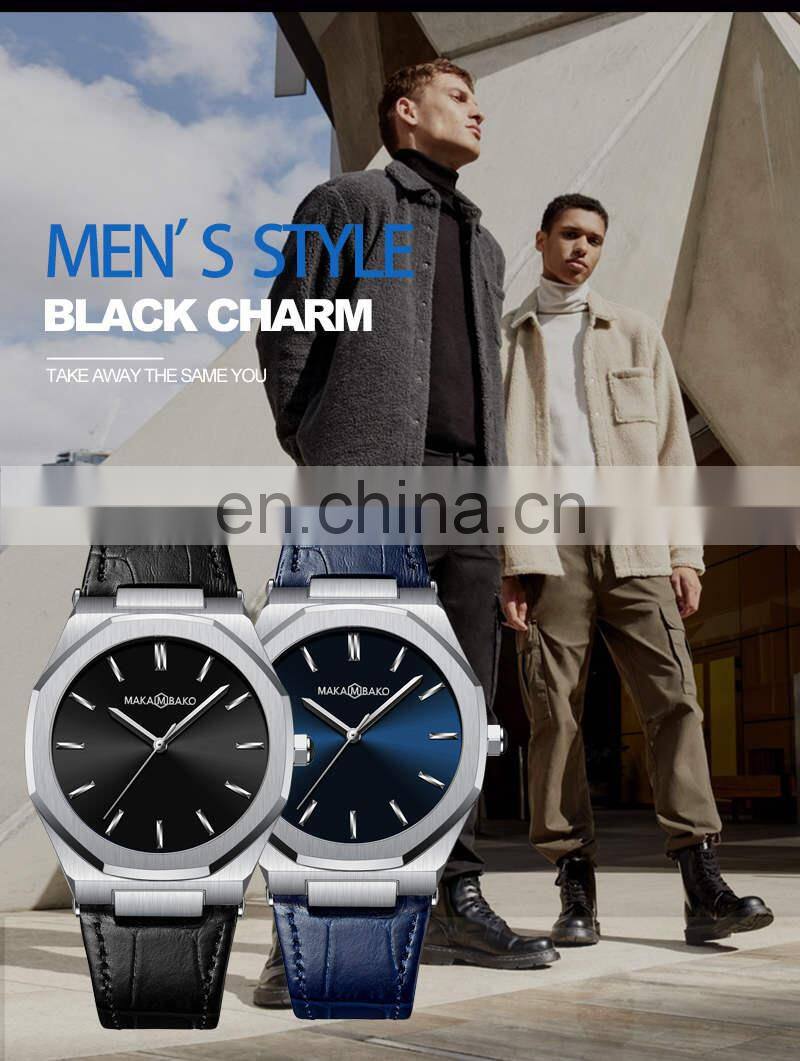 Hannah Martin 5015 Nice simple Quartz Watch Analog Water Resistant Stainless Steel Watches for Sale Men