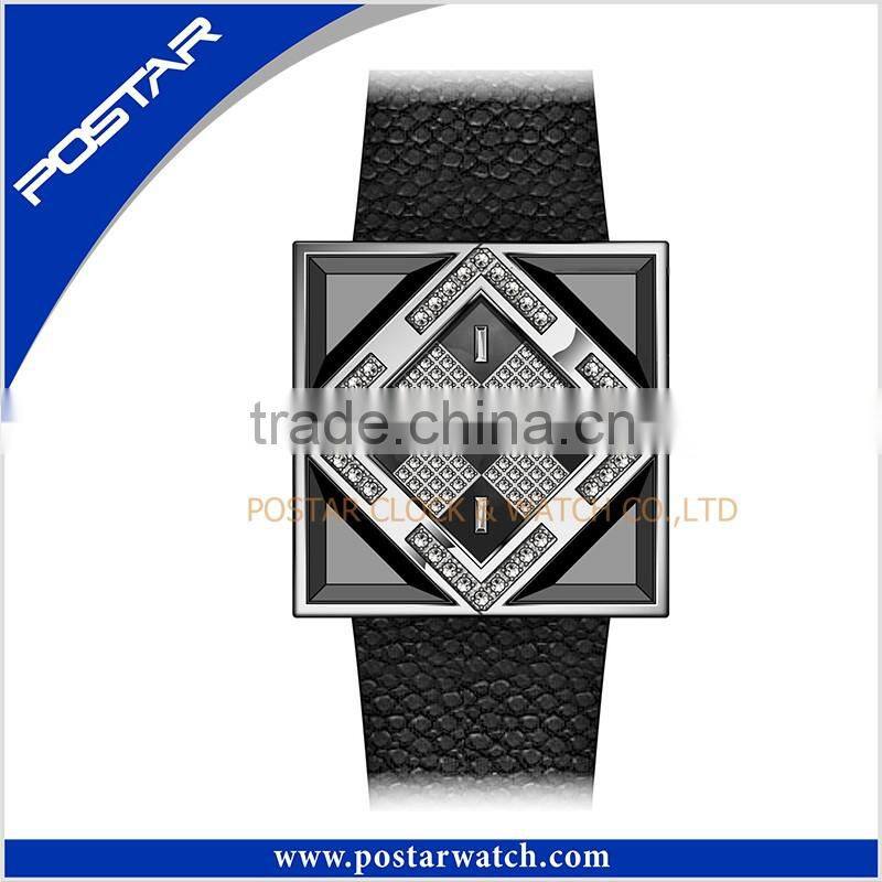 Charm Japan Quartz Movt Stainless Steel Diamond Lady Watch