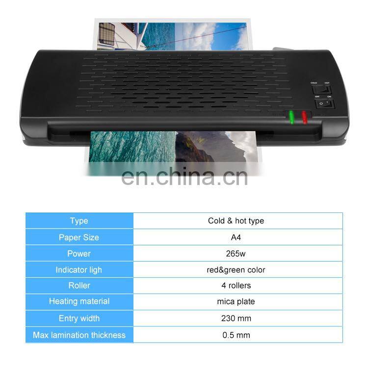 Hot Sell Cold And Hot Pouch Office A4 Paper Automatic Laminating Machine
