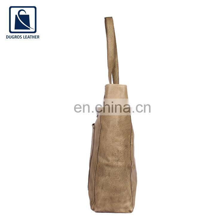 Luxury and Modern Design Stylish and Elegant Look Premium Quality Women Genuine Leather Shopper Shopping Bag