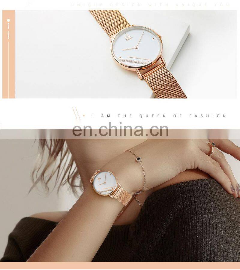 SHENGKEG New Trending Hot Sale Chic Lady Watches K0106L Grand Maiden Wristwatch Glitter Girls Handwatch