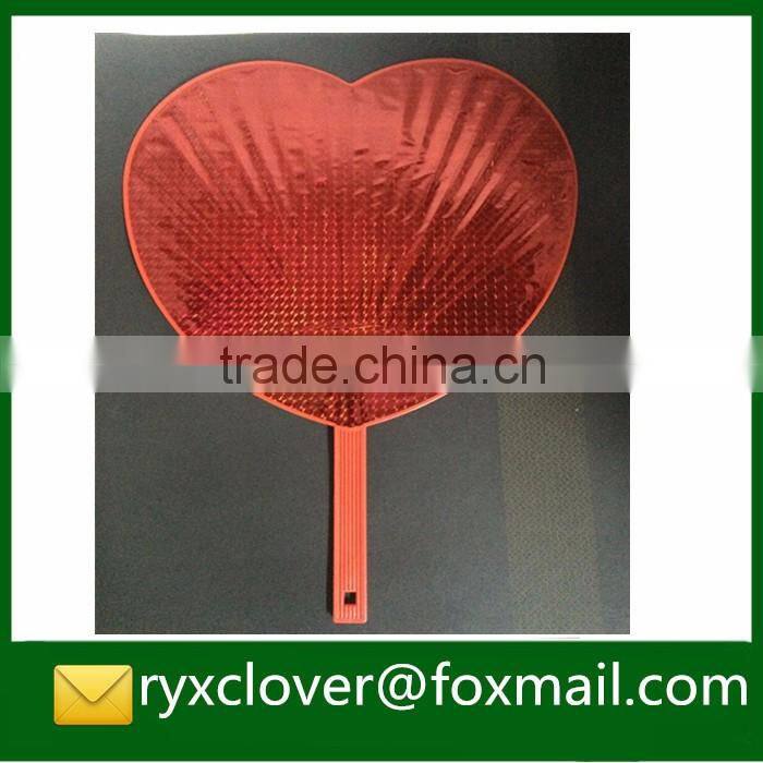 Customized Logo plastic handle fan/PP plastic hand fan