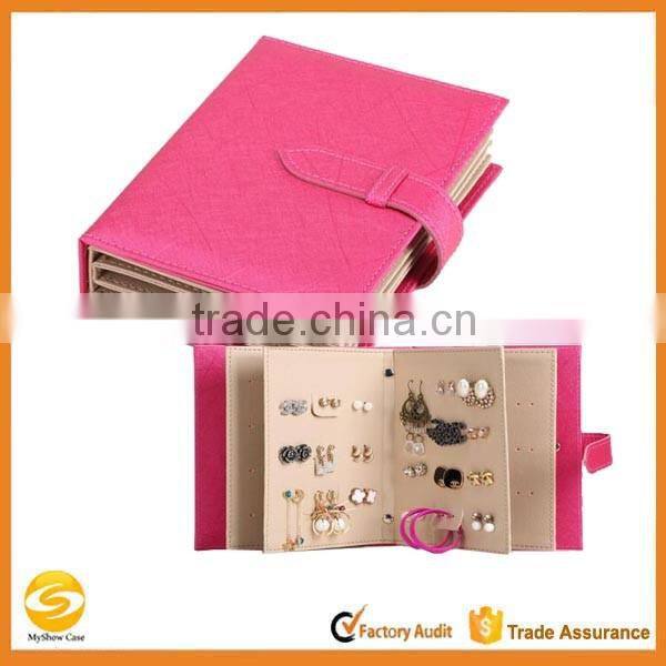 Leather jewelry display case, leather wall jewelry storage case,tall jewelry display travel carry case