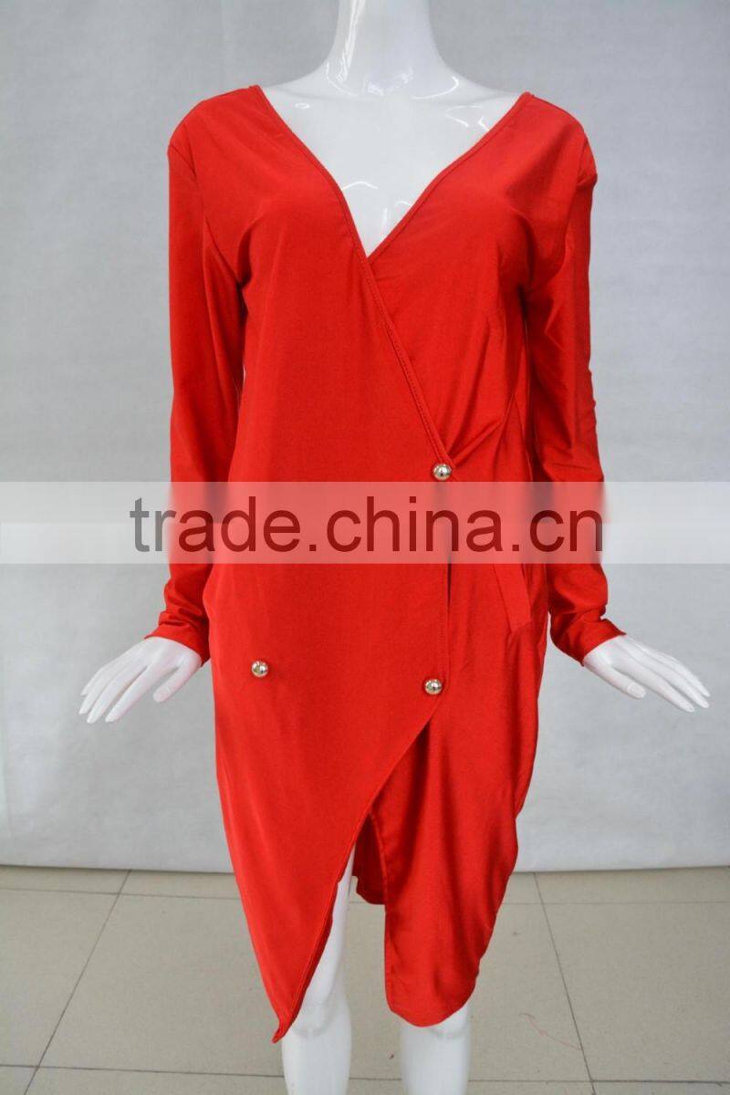 spring casual dress womans fashion dress long sleeves evening dress