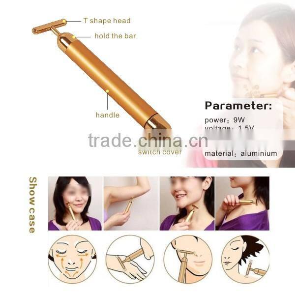 24k golden T shape Bar face lifting device home
