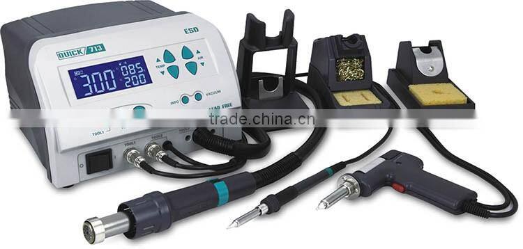 quick 713 rework soldering station hot air gun solder iron