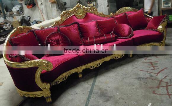 European stylel wooden living room furniture-5+1+1 seater sofa