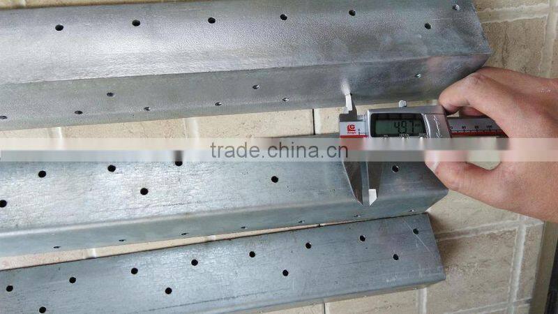 Zinc coated perforated equal angle steel with holes