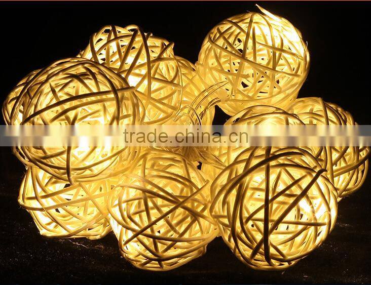 Solar Powered Handcraft 20LEDS Rattan Ball light Plug-in Decoration Light Holiday Lighting
