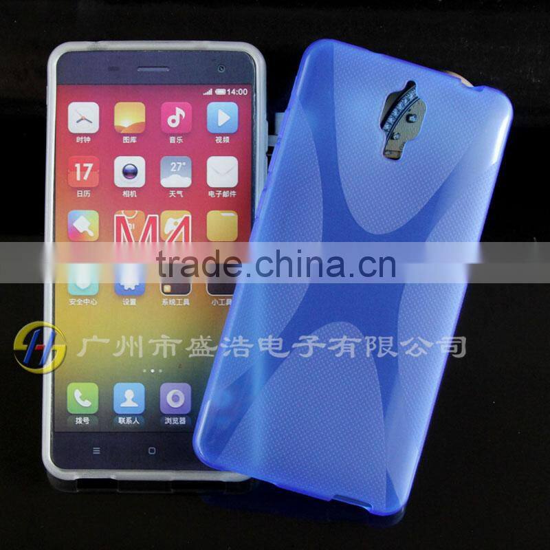 wholesale price elastic soft TPU X line cellphone case cover sets for Xiaomi 4