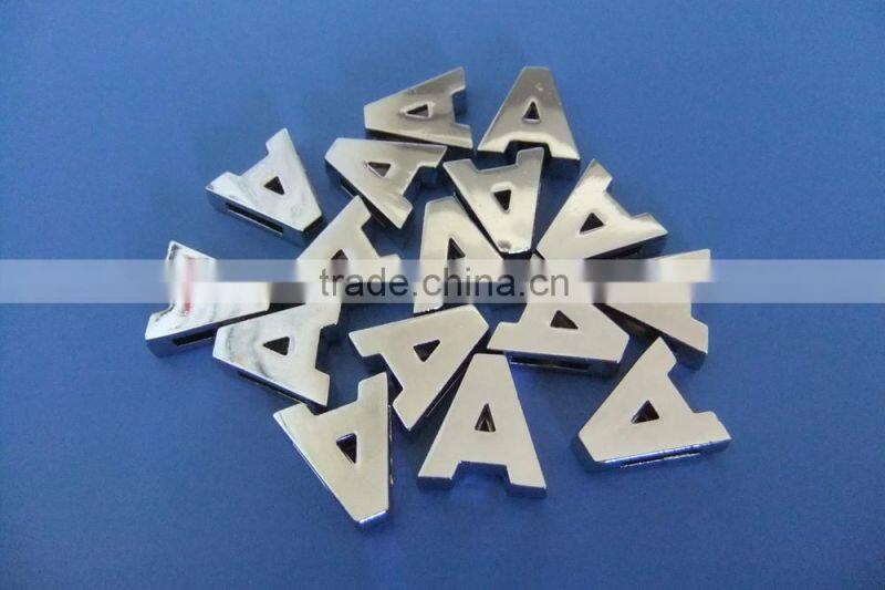 Compet Produce Blue 10MM Rhinestone Slide Bracelet Letters