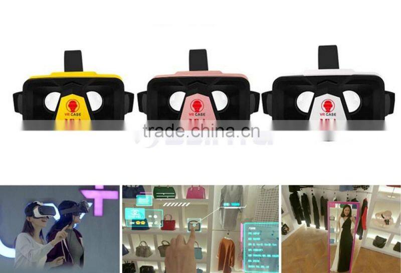 Cheap 3D VR Headset Virtual Reality Personalized VR Mini Cute Glasses Case For iPhone 6S Plus Galaxy S6 S7 Edge