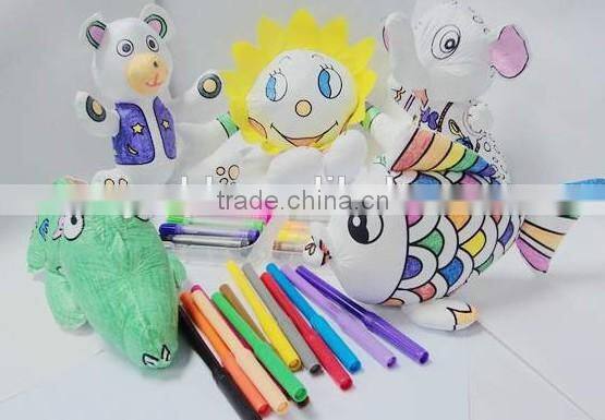washable painting plush toy/ diy painting plush toy/ painting plush toy