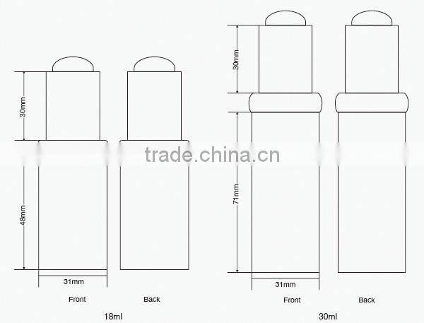 mini glass essential oil bottle