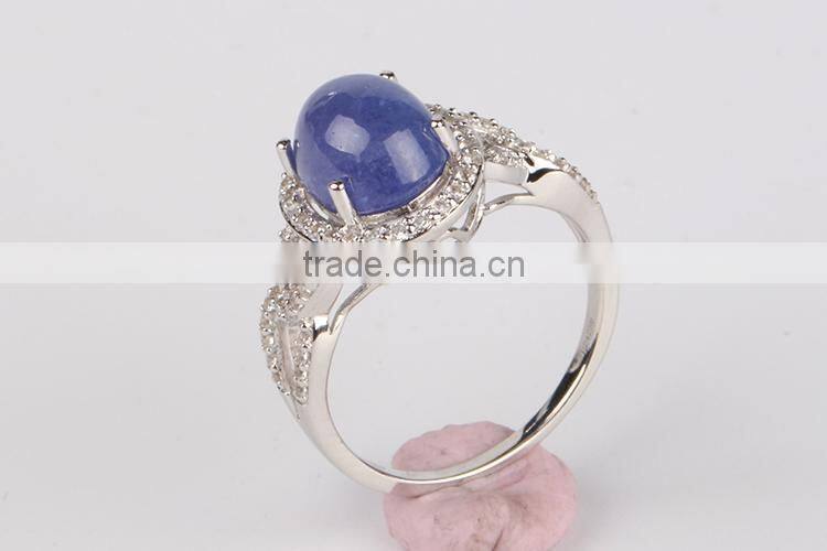 China Professional Fashion blue Jewelry Star Sapphire Ring