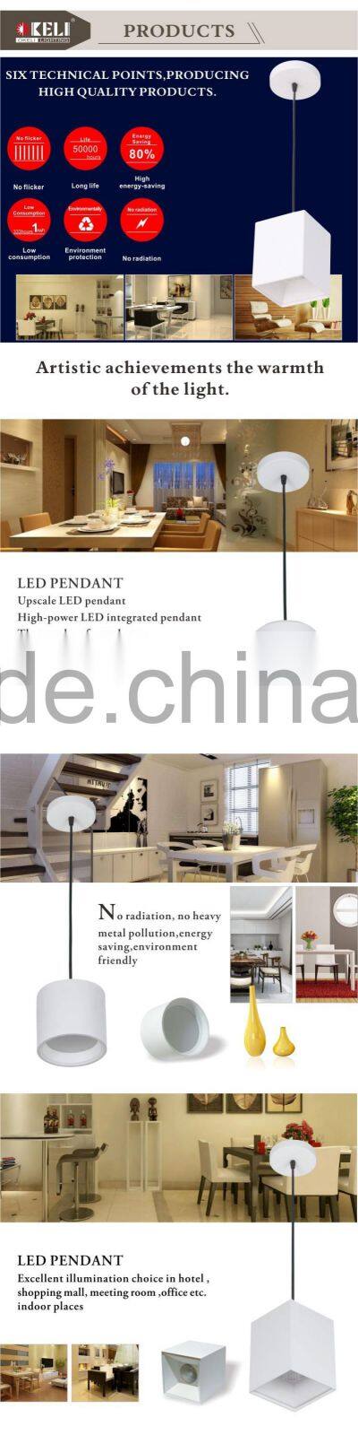 Mordern brief fashion COB LED pendent downlight for hotel