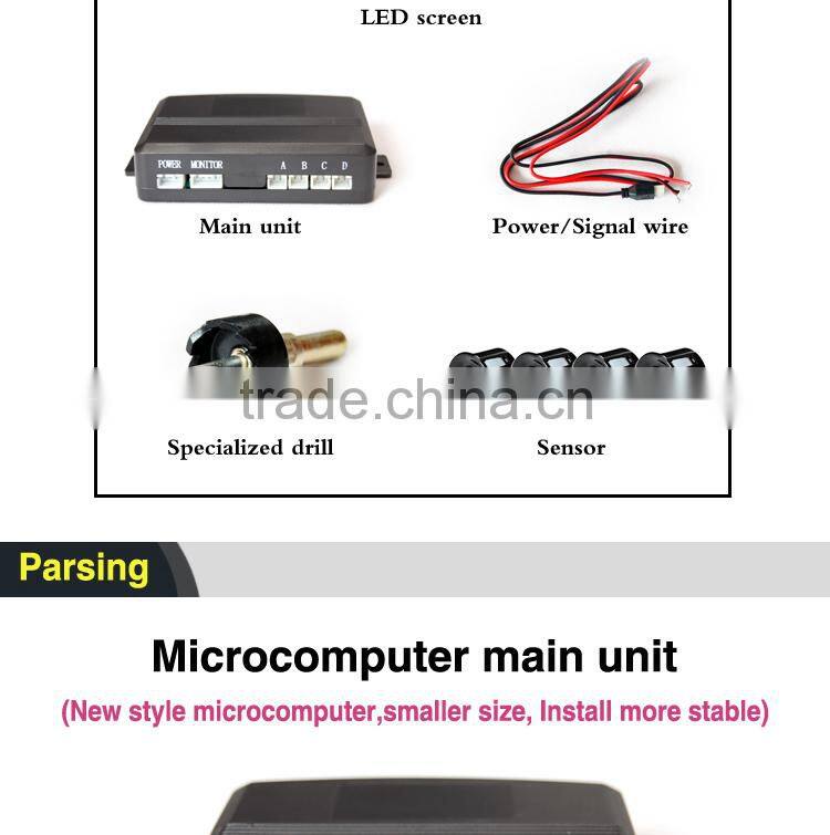 China factory wholesale stick on parking sensor with high quality waterproof sensor and buzzer switch