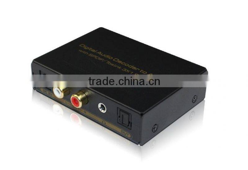 Digital Audio Decoder to Analog With SPDIF/Toslink 3X1 Switcher