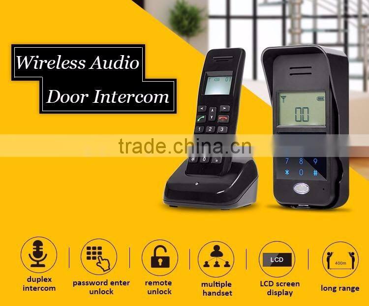 2.4G Wireless Audio Door Phone For Villa with control of electromagnetic lock