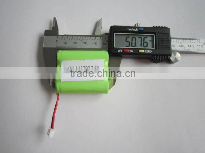 Ni-mh rechargeable battery pack aa 3.6v 1600mah