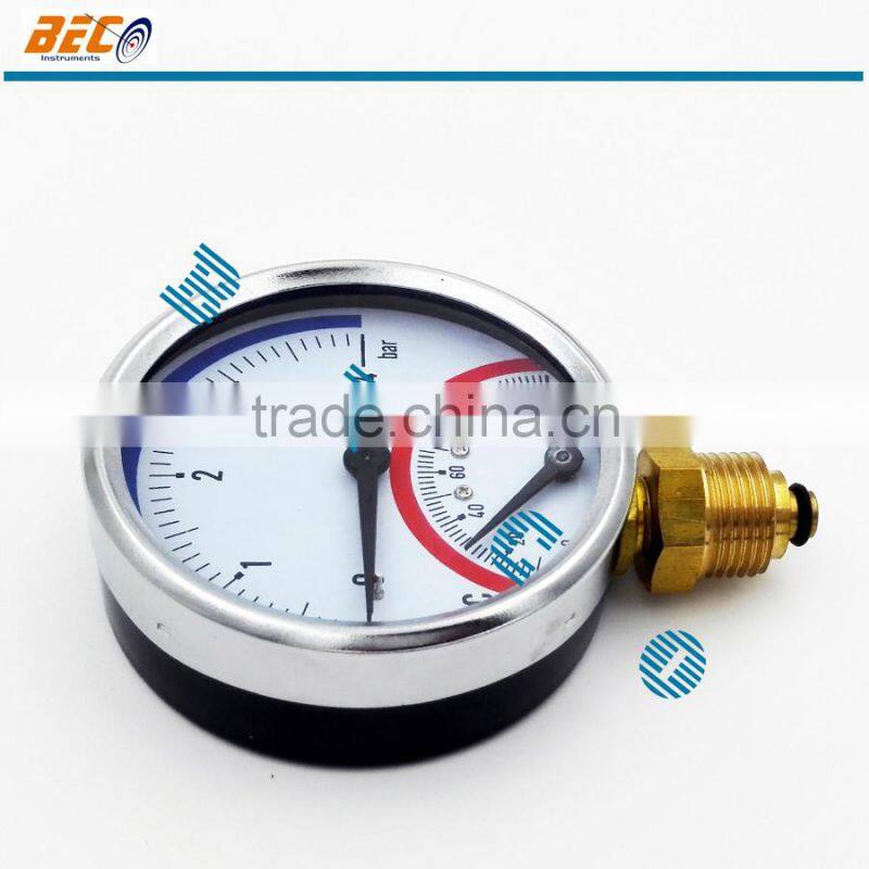 combined temperature pressure gauge radial pressure gauge temperature