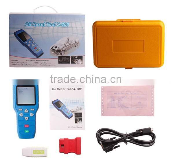 Multi-Brands OBD2 code scanner x200 oil reset tool x-200 update via offical website with best quality and high performance