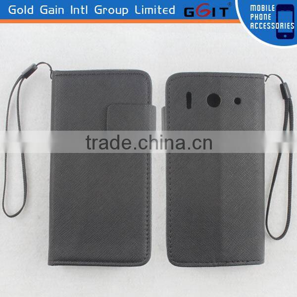 2014 High-end PU Leather+TPU Tray Flip Cover for Huawei G510