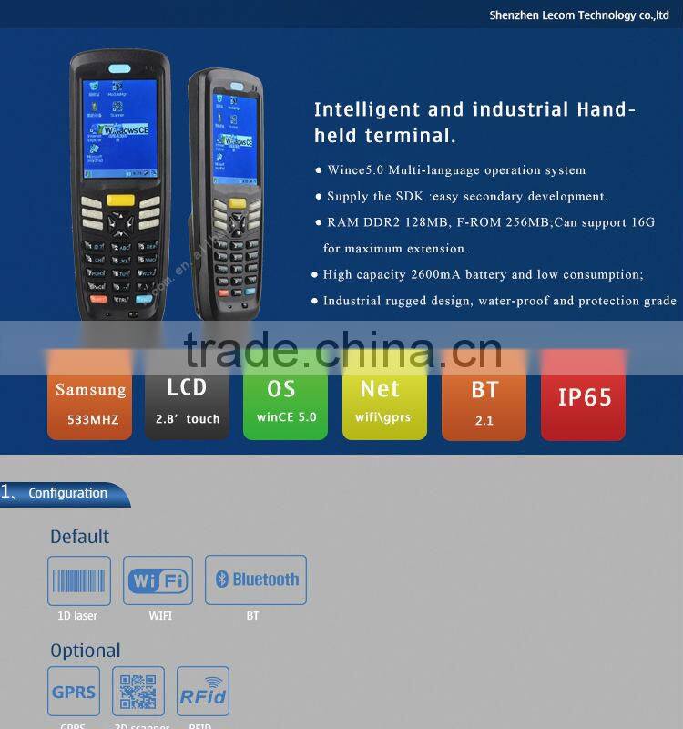 OEM Unique Black Rugged Tablet WinCE Mobile Barcode Scanner