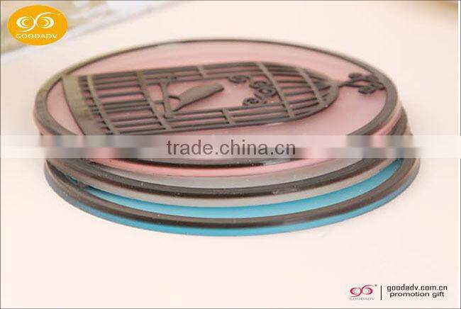 Alibaba China supplier customization eco-friendly soft PVC coasters/blank plastic coasters