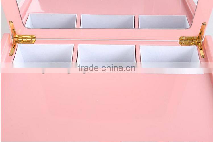 High Finish Princess Wooden Jewellery Box, Pink Painting Jewellery Box, Jewellery Collection Case